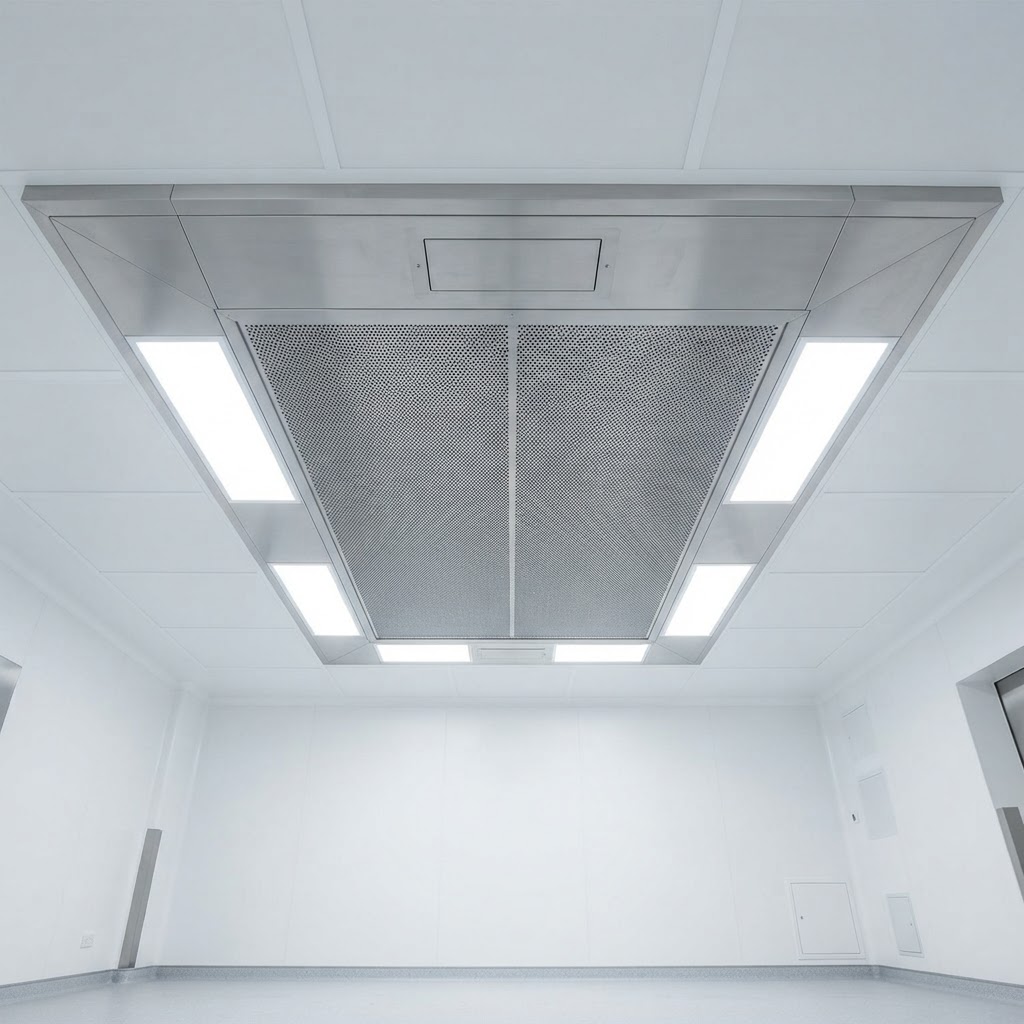PreciseMedica laminar flow plenum installed in an operating theatre